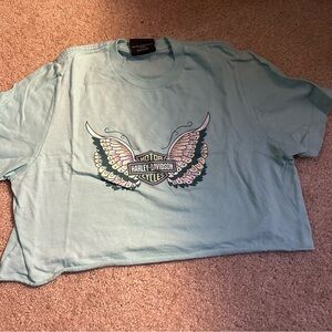 Harley-Davidson Teal Winged Logo Tee